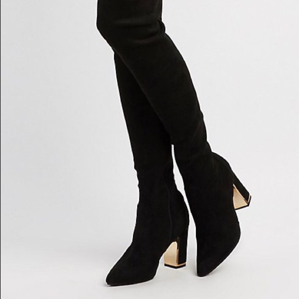 Knee high black boots